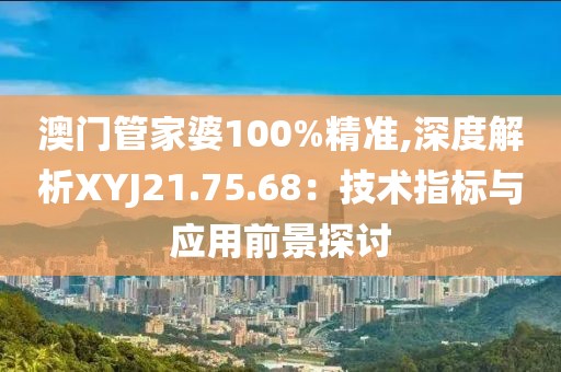 澳門管家婆100%精準(zhǔn),深度解析XYJ21.75.68：技術(shù)指標(biāo)與應(yīng)用前景探討
