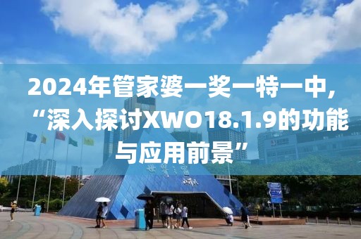 2024年管家婆一獎(jiǎng)一特一中,“深入探討XWO18.1.9的功能與應(yīng)用前景”