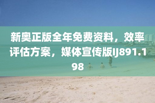 新奧正版全年免費資料，效率評估方案，媒體宣傳版IJ891.198