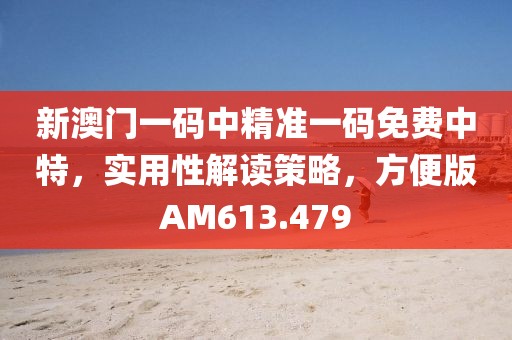 新澳門一碼中精準(zhǔn)一碼免費(fèi)中特，實(shí)用性解讀策略，方便版AM613.479