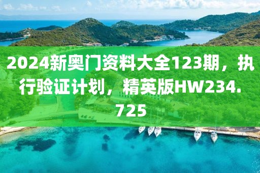 2024新奧門資料大全123期，執(zhí)行驗證計劃，精英版HW234.725