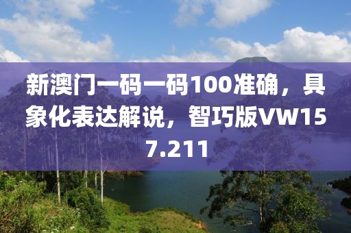 新澳門一碼一碼100準確，具象化表達解說，智巧版VW157.211