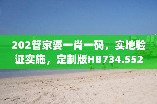 202管家婆一肖一碼，實(shí)地驗(yàn)證實(shí)施，定制版HB734.552