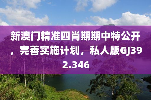 新澳門精準(zhǔn)四肖期期中特公開，完善實(shí)施計(jì)劃，私人版GJ392.346