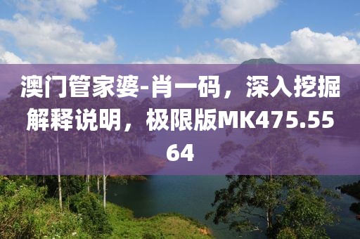 澳門管家婆-肖一碼，深入挖掘解釋說明，極限版MK475.5564