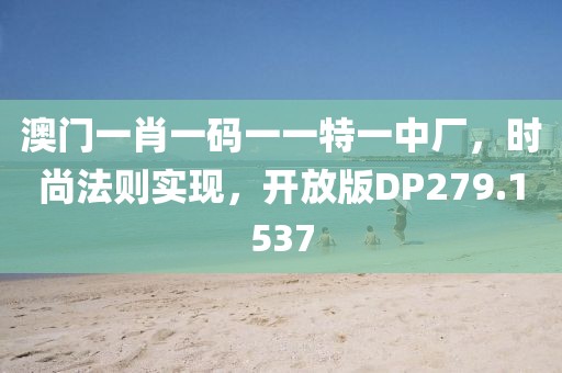 澳門一肖一碼一一特一中廠，時尚法則實(shí)現(xiàn)，開放版DP279.1537