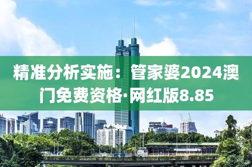 精準(zhǔn)分析實施：管家婆2024澳門免費資格·網(wǎng)紅版8.85
