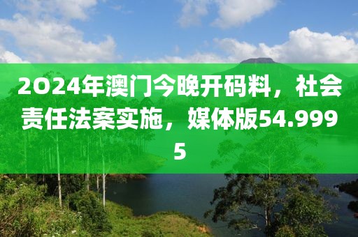 2O24年澳門今晚開碼料，社會責任法案實施，媒體版54.9995