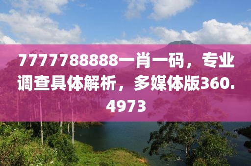 7777788888一肖一碼，專業(yè)調(diào)查具體解析，多媒體版360.4973