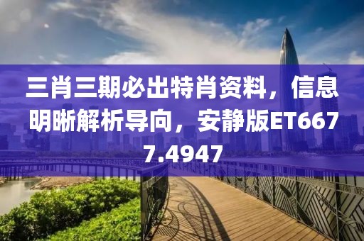 三肖三期必出特肖資料，信息明晰解析導(dǎo)向，安靜版ET6677.4947