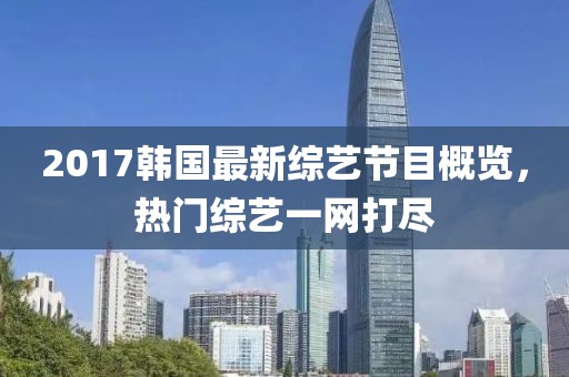 2017韓國最新綜藝節(jié)目概覽，熱門綜藝一網打盡