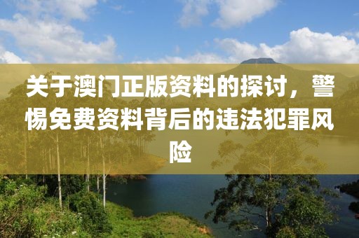 關(guān)于澳門正版資料的探討，警惕免費(fèi)資料背后的違法犯罪風(fēng)險(xiǎn)