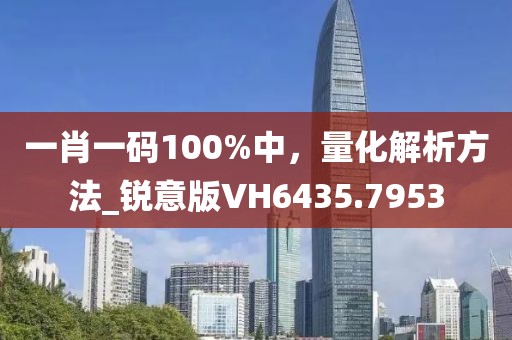 一肖一碼100%中，量化解析方法_銳意版VH6435.7953