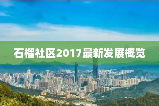 石榴社區(qū)2017最新發(fā)展概覽