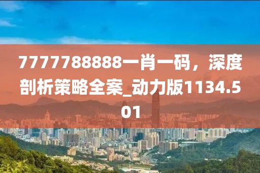 7777788888一肖一碼，深度剖析策略全案_動力版1134.501