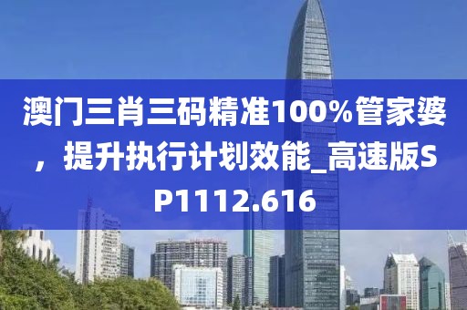 澳門三肖三碼精準100%管家婆，提升執(zhí)行計劃效能_高速版SP1112.616