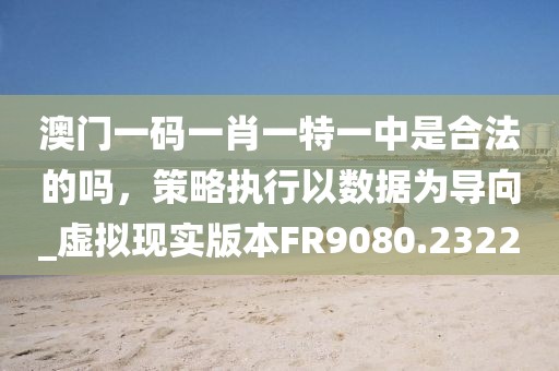 澳門一碼一肖一特一中是合法的嗎，策略執(zhí)行以數(shù)據(jù)為導(dǎo)向_虛擬現(xiàn)實(shí)版本FR9080.2322