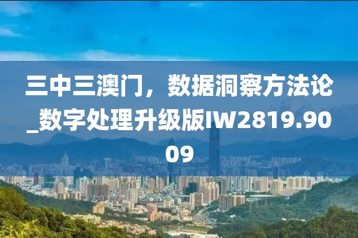 三中三澳門，數(shù)據(jù)洞察方法論_數(shù)字處理升級版IW2819.9009