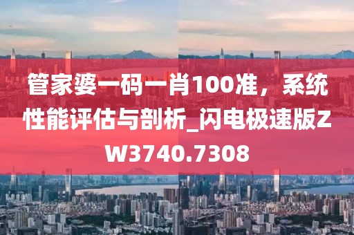 管家婆一碼一肖100準，系統(tǒng)性能評估與剖析_閃電極速版ZW3740.7308