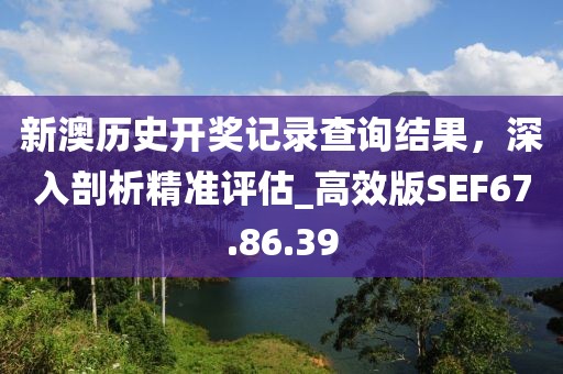 新澳歷史開獎記錄查詢結果，深入剖析精準評估_高效版SEF67.86.39