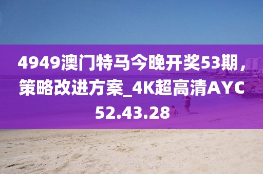 4949澳門特馬今晚開獎53期，策略改進方案_4K超高清AYC52.43.28