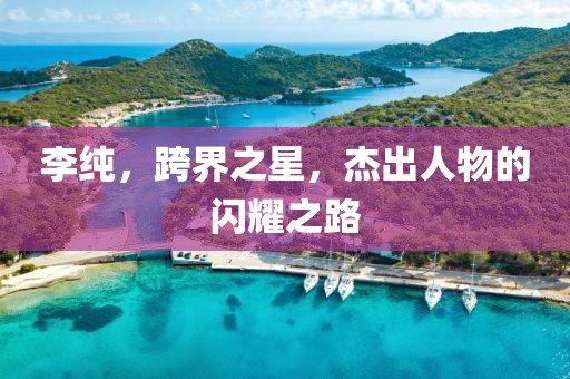 李純，跨界之星，杰出人物的閃耀之路