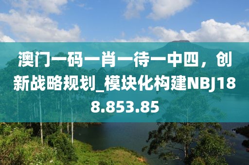 澳門一碼一肖一待一中四，創(chuàng)新戰(zhàn)略規(guī)劃_模塊化構(gòu)建NBJ188.853.85