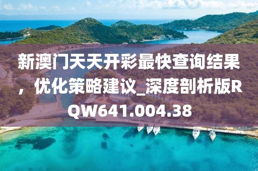 新澳門天天開彩最快查詢結(jié)果，優(yōu)化策略建議_深度剖析版RQW641.004.38