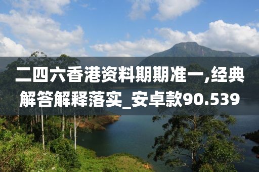 二四六香港資料期期準(zhǔn)一,經(jīng)典解答解釋落實(shí)_安卓款90.539