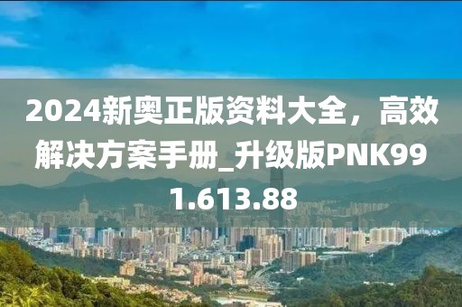 2024新奧正版資料大全，高效解決方案手冊(cè)_升級(jí)版PNK991.613.88
