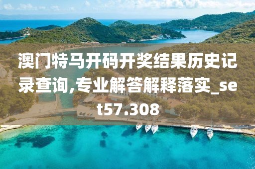 澳門特馬開碼開獎結果歷史記錄查詢,專業(yè)解答解釋落實_set57.308