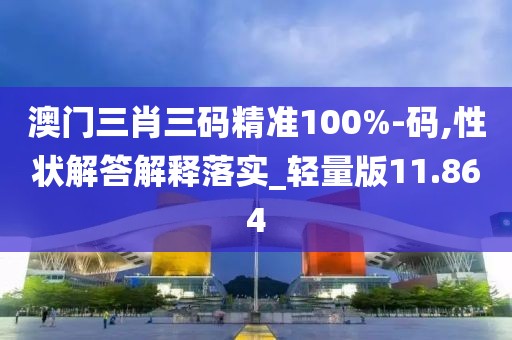 澳門(mén)三肖三碼精準(zhǔn)100%-碼,性狀解答解釋落實(shí)_輕量版11.864