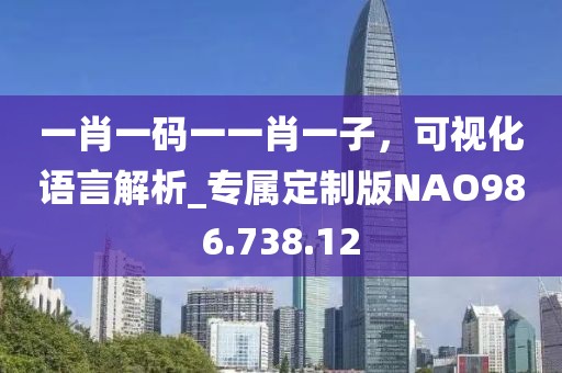 一肖一碼一一肖一子，可視化語言解析_專屬定制版NAO986.738.12