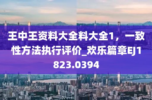 王中王資料大全料大全1，一致性方法執(zhí)行評(píng)價(jià)_歡樂(lè)篇章EJ1823.0394