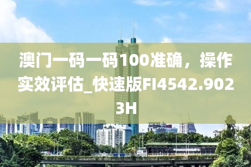 澳門一碼一碼100準(zhǔn)確，操作實效評估_快速版FI4542.9023H
