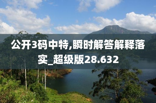 公開3碼中特,瞬時(shí)解答解釋落實(shí)_超級(jí)版28.632