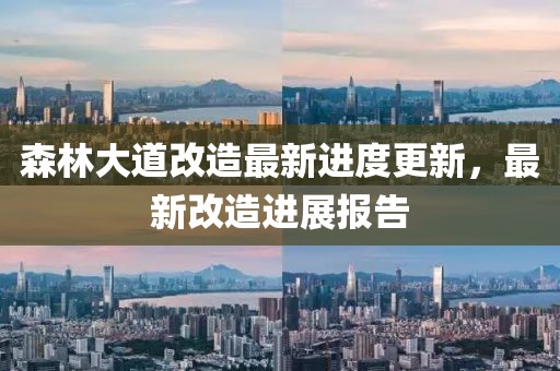 森林大道改造最新進(jìn)度更新，最新改造進(jìn)展報(bào)告