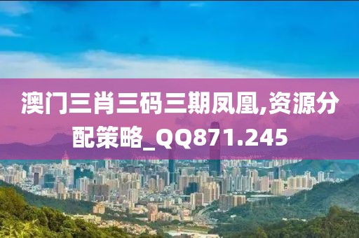 澳門三肖三碼三期鳳凰,資源分配策略_QQ871.245