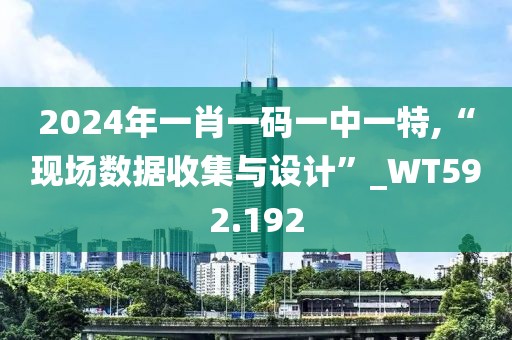 2024年一肖一碼一中一特,“現(xiàn)場數(shù)據(jù)收集與設計”_WT592.192