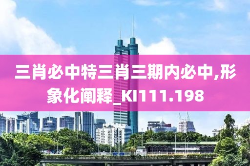 三肖必中特三肖三期內(nèi)必中,形象化闡釋_KI111.198