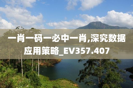 一肖一碼一必中一肖,深究數(shù)據(jù)應(yīng)用策略_EV357.407