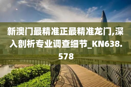 新澳門最精準正最精準龍門,深入剖析專業(yè)調(diào)查細節(jié)_KN638.578