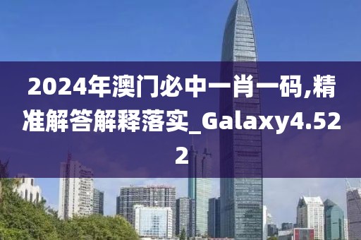 2024年澳門必中一肖一碼,精準解答解釋落實_Galaxy4.522