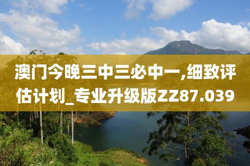 澳門今晚三中三必中一,細(xì)致評估計(jì)劃_專業(yè)升級版ZZ87.039