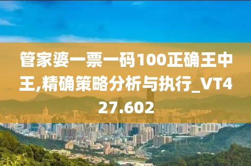 管家婆一票一碼100正確王中王,精確策略分析與執(zhí)行_VT427.602