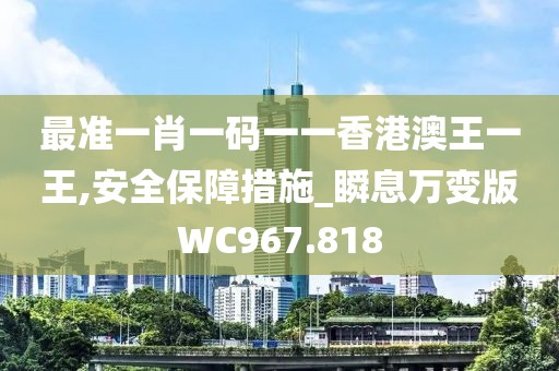 最準(zhǔn)一肖一碼一一香港澳王一王,安全保障措施_瞬息萬變版WC967.818