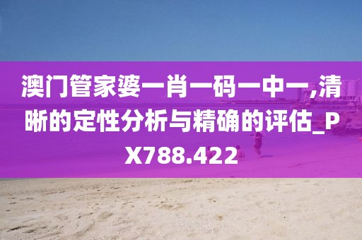 澳門管家婆一肖一碼一中一,清晰的定性分析與精確的評估_PX788.422