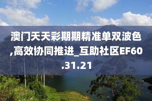 澳門天天彩期期精準(zhǔn)單雙波色,高效協(xié)同推進(jìn)_互助社區(qū)EF60.31.21