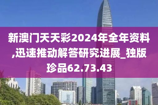 新澳門天天彩2024年全年資料,迅速推動解答研究進展_獨版珍品62.73.43