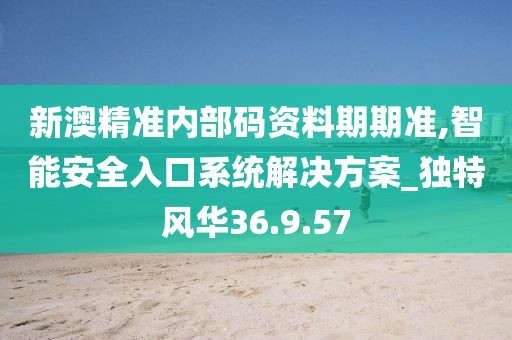 新澳精準內部碼資料期期準,智能安全入口系統(tǒng)解決方案_獨特風華36.9.57